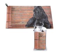 Serviette en microfibre à séchage rapide pour adultes, motif Cane Corso, gros chiens noirs, 40,6 x 61 cm