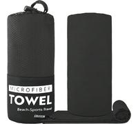 Serviette en microfibre noire multi-tailles, serviette de plage en microfibre, serviette de bain pour sac à dos, serviette de camping à séchage rapide, légère, douce et compacte, à suspendre pour séch