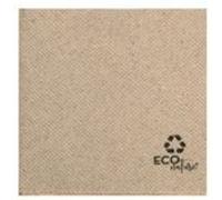 Serviette en ouate recyclée naturelle 20 x 20 cm micropoint 2 plis pliée en 4 2400 unités Betik Blanc