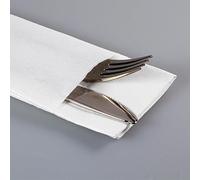 Serviette en soft aspect tissu blanc pliage kangourou 32 x 40 par 50