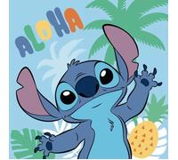 Serviette enfant - DISNEY - LILO ET STITCH - 30 x 30 cm - 100% coton - Ultra-absorbante