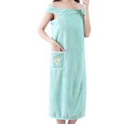 Serviette enveloppe de douche pour femmes, serviettes portables pour femmes, Douche baignoire du corps enveloppe Robe Absorbant, Peignoir avec poche légère légère sèche rapide pour le spa à la maison