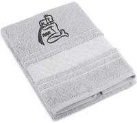Serviette éponge mosaïque avec le signe du Verseau - 50x100 cm - Gris