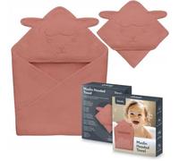 Serviette Et Peignoir - Lionelo - Serviette À Capuche En Mousseline - 100% Naturel - 80 X 80 Cm - Dès Le Premier Jour De Vie - Rouge Multicolore