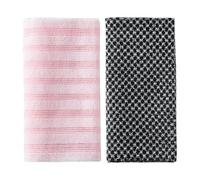 Serviette Exfoliante de Bain Bain 2 Pièces en Polyester | Légère, Sèche Vite, Masse la Peau, Format Oblong pour Dos et Bras, Usage Domestique Style Aléatoire