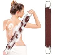 Serviette Exfoliante Double Face Dos, Poignées Ergonomiques | Fibre Artificielle Spéciale, Côté Rugueux pour Gommage, Bras et Pieds, Maison Spa