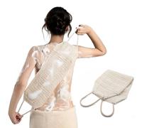 Serviette exfoliante en sisal pour le dos - Serviette de bain en jute et ramie - Serviette de toilette douce pour la peau - Idéale pour l'exfoliation et le bain du corps