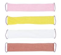 Serviette Exfoliante Japonaise 4pcs en Nylon pour Gommage Corporel | Long Format pour Bain Quotidienne et Massages, Action Moussante Rapide, Toucher Doux