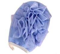 Serviette exfoliante pour le corps avec fibres texturées pour enlever les peaux mortes et la saleté, équipée d'une boucle à séchage rapide pour un entretien hygiénique et une suspension facile (bleu)