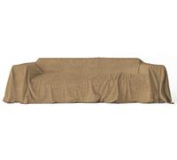 Serviette gran foulard couvre-lit couvre-tout couvre-canapé art sunny en tissu de polyester et coton anti-déchirures avec motifs teinte unie mélangée mesure 240 x 270 cm couleur unie beige
