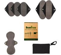 Serviette Hygi¿¿Niques Lavables - 6pcs Avec 1 Pochette Discr¿¿Te, Serviette , Protege Slip Lavable Pour Femmes, Period Panties Avec Ailettes - Mix Set