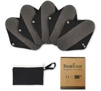 Serviette Hygiénique Lavable - 5pcs Avec 1 Pochette Noire, Serviette Hygiénique Lavable , Protection Hygienique Lavable, Serviette Bambou - Pour Moyens Flux