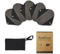 Serviette Hygiénique Lavable - 5pcs Avec 1 Pochette Noire, Serviettes Hygieniques Lavable, Serviette Lavable, Protège Slip Lavable - Pour Petits Flux