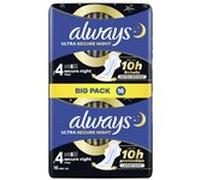 Serviette hygiénique ultra Secure Night avec ailettes