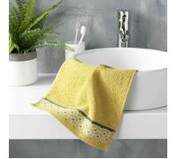 Serviette invite 30 x 50 cm eponge unie jacquard belina Miel