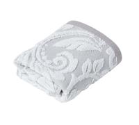 HOMESCAPES Serviette invité Jacquard 100% Coton peigné 600 g/m² Beige, 40 x 60 cm