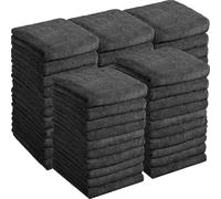 Serviette Main 5/10 paquets de serviettes Salon anti-javel microfibre absorbant les mains for salle sport bain Spa rasage shampooing maison séchage des cheveux Pour Usage Quotidien(Black,5PCS)