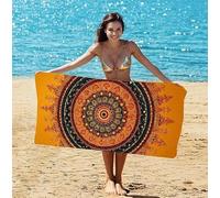 Serviette Microfibre Serviette de Plage XXL 100x200 cm Séchage Rapide & Anti-Sable, pour Homme, Femme et Enfant Sport, Plage, Ultra-absorbante, Compacte & Légère, Natation, Fitness,Yoga (Jaune) a-806