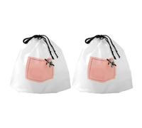 Serviette Nettoyante Visage en Coton 2 Packs, Épaisse | Fibres Douces et Absorption Élevée, Pochette à Cordon Incluse, Format Portable pour Camping et Bateau Style Aléatoire