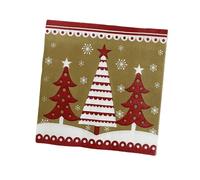 Serviette Papier Anniversaire Arbre De Noël Serviette de Table Mariage Serviettes Papier Jetables Cocktail Serviettes de Table en Tissu pour Partys Cocktail Mariage Toilette 5 Paquet(33x33cm)