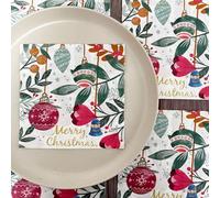 Serviette Papier Anniversaire Brun Vert Bleu Serviette de Table Mariage Serviettes Papier Jetables Cocktail Serviettes de Table en Tissu pour Partys Cocktail Mariage Toilette 20 Paquet(33x33cm)