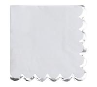 Serviette Papier Anniversaire Crème Argent Blanc Serviette Anniversaire en Papier Anniversaire Serviettes Papier Jetables de Table Cocktail Mariage Décoration pour Partys 20 Paquet(33x33cm)