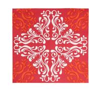 Serviette Papier Anniversaire Crème Rouge Blanc Serviette Anniversaire en Papier Anniversaire Serviettes Papier Jetables de Table Cocktail Mariage Décoration pour Partys Célébrations 5 Paquet(33x33cm)
