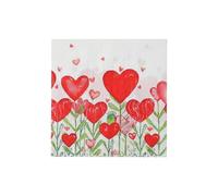Serviette Papier Anniversaire Cœur Rouge Insecte Serviette De Table Mariage Serviettes Papier Jetables Cocktail Jetables De Table Mariage Décoration Pour Partys Célébrations 15 Paquet(33x33cm)