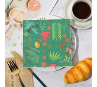 Serviette Papier Anniversaire Feuilles Vert Orange Serviette De Table Mariage Serviettes Papier Jetables Cocktail Jetables De Table Mariage Décoration Pour Partys Célébrations 20 Paquet(33x33cm)