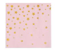 Serviette Papier Anniversaire Fille Rose Étoile Serviette De Table Mariage Serviettes Papier Jetables Cocktail Jetables De Table Mariage Décoration Pour Partys Célébrations 10 Paquet(33x33cm)