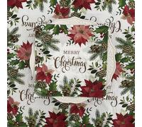 Serviette Papier Anniversaire Fleurs Noël Feuille Serviette de Table Mariage Serviettes Papier Jetables Cocktail Serviettes de Table en Tissu pour Partys Cocktail Mariage Toilette 10 Paquet(33x33cm)