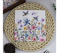 Serviette Papier Anniversaire Hummingbird Violet Serviette De Table Mariage Serviettes Papier Jetables Cocktail Jetables De Table Mariage Décoration Pour Partys Célébrations 10 Paquet(33x33cm)