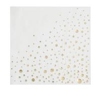 Serviette Papier Anniversaire Motif De Géométrie Blanche Serviette Anniversaire en Papier Anniversaire Serviettes Papier Jetables de Table Cocktail Mariage Décoration pour Partys 30 Paquet(33x33cm)