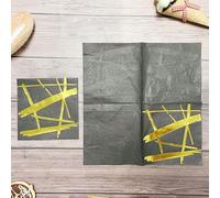 Serviette Papier Anniversaire Or Gris Foncé Serviette de Table Mariage Serviettes Papier Jetables Cocktail Serviettes de Table en Tissu pour Partys Cocktail Mariage Toilette 15 Paquet(33x33cm)
