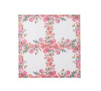 Serviette Papier Anniversaire Papillon Rose Blanche Serviette Anniversaire en Papier Anniversaire Serviettes Papier Jetables de Table Cocktail Mariage Décoration pour Partys 15 Paquet(33x33cm)