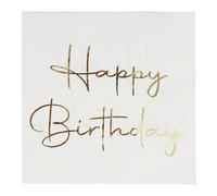 Serviette Papier Crème Dorée Blanche Serviette de Table Anniversaire Jetables Cocktail Mariage Décoration de Table pour les Partys Célébrations Papier Toilette 5 Paquet(33x33cm)