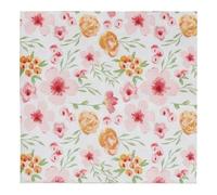 Serviette Papier Fleurs Rose Orange Serviette de Table Anniversaire Jetables Cocktail Mariage Décoration de Table pour les Partys Célébrations Papier Toilette 5 Paquet(33x33cm)