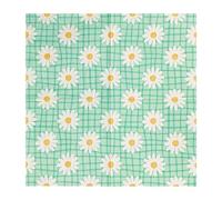 Serviette Papier Géométrie Marguerites Verte Serviette de Table Anniversaire Jetables Cocktail Mariage Décoration de Table pour les Partys Célébrations Papier Toilette 15 Paquet(33x33cm)