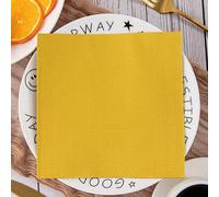 Serviette Papier Jaune Moutarde Serviette de Table Anniversaire Jetables Cocktail Mariage Décoration de Table pour les Partys Célébrations Papier Toilette 5 Paquet(33x33cm)