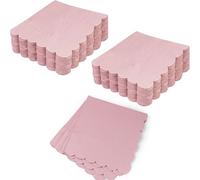 Serviette Papier,Serviette De Table Papier Lot de 200 serviettes jetables à 2 épaisseurs for cocktail, dessert, dîner, mariage, anniversaire, réception(Pink)