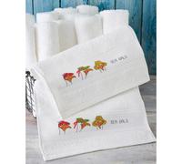 Serviette Permin paquet de broderie au point de croix "Mouettes, 2 pcs", motif à compter, 30x50cm