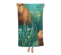 Serviette Plage Capybara Serviette 80X130Cm