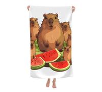 Serviette Plage Pastèque Capybara Serviette Bain 80X130Cm