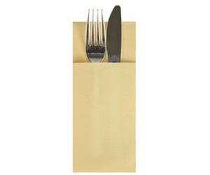 Serviette pochette, pliage 1/8, par 100, blanc