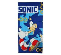 Serviette Polyester Sonic, Douce et Absorbante, Design Sonic, Parfaite pour Les Activités Aquatiques