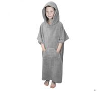 Vivezen - Serviette Poncho de Bain ou de Plage avec Poche - Enfant - Trois Coloris