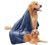 Serviette pour animal de compagnie avec sacs à main | Serviettes en microfibre super absorbante à séchage rapide pour chiens de petite taille et moyenne