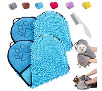 Serviette pour animaux de compagnie ultra absorbante et sèche en microfibre, super absorbante, serviette de bain pour animaux de compagnie, pour chats et chiens, durable, séchage rapide, lavable en