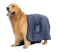 Serviette pour chien - Chiffon en microfibre super absorbant de 30 x 50 pouces, serviette de bain à séchage rapide, toilettage ultra doux pour animaux de compagnie, tissu de nettoyage durable