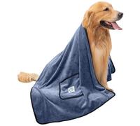 Serviette pour chien - Serviette de bain en microfibre super absorbante - Tissu à séchage rapide ultra doux - Accessoire de nettoyage rapide pour chiens de petite, moyenne et grande taille